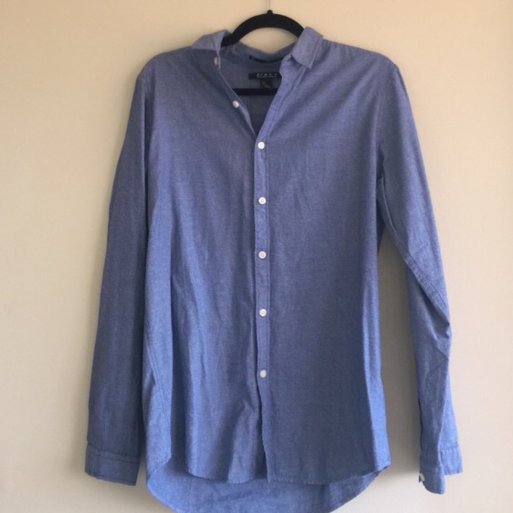 Blue Button Up